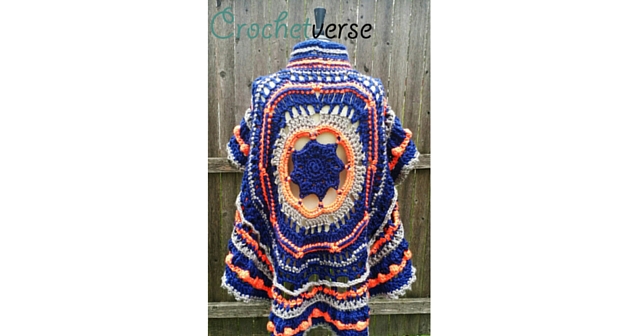 Mandala Crochet Poncho Pattern – Thick and Quick!