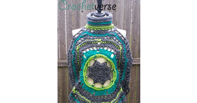 Crochet Mandala Poncho – Get the cold shoulder!