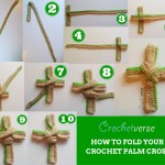 How to fold your crochet palm cross.