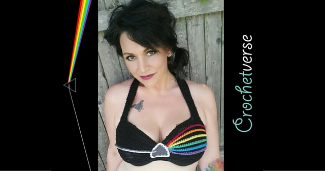 New Pattern Release! Crochet Dark Side of the Moon Halter Bikini