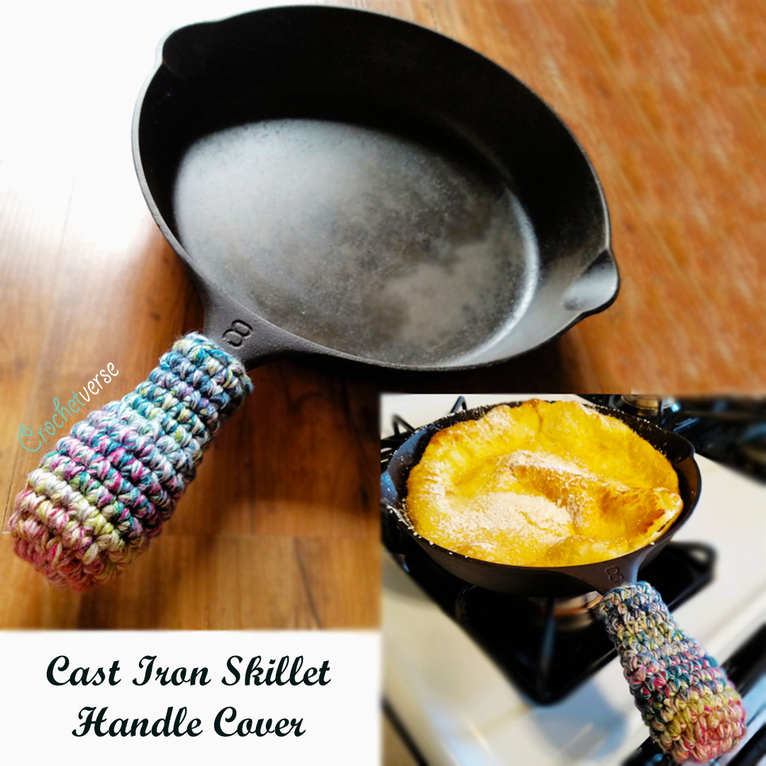 Crochet Cast Iron Handle Cover and Potholder • Maria Louise Design