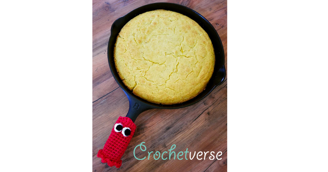 Pacman Cast Iron Skillet Handle Cover & Sweet Cornbread Recipe!