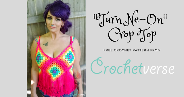 Free “Turn Ne-On” Granny Square Tank Crop Top Pattern