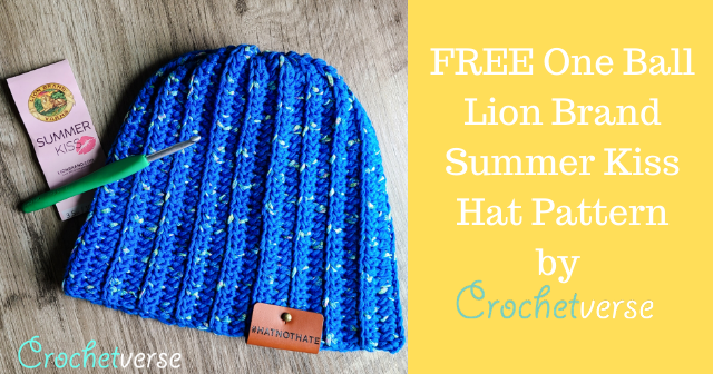 Free ONE Ball HatNotHate Crochet Hat Pattern