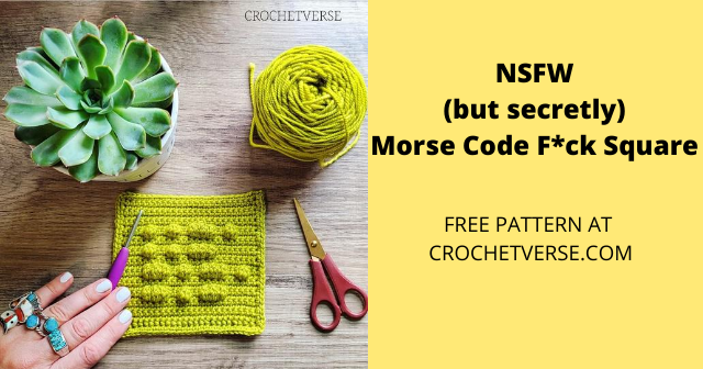 Free Morse Code Swear Square Pattern
